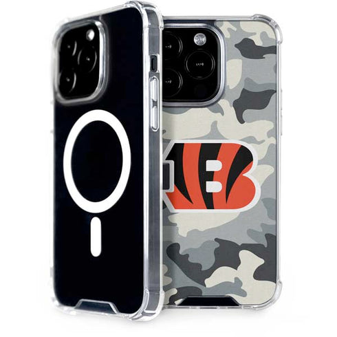 NFL Cincinnati Bengals Camo iPhone 15 Pro MagSafe Case